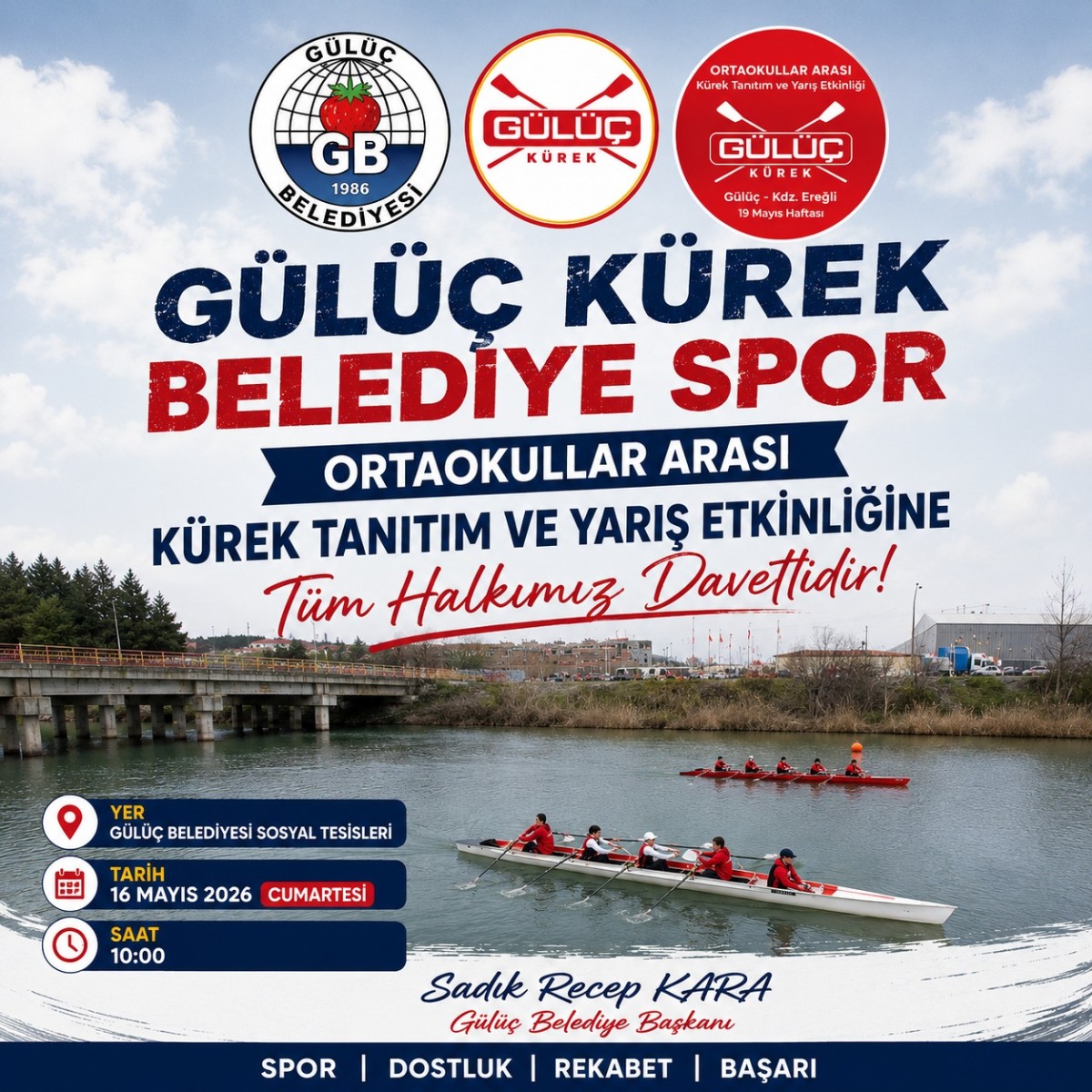 Gülüç’te sporun heyecanı suyla buluşuyor.